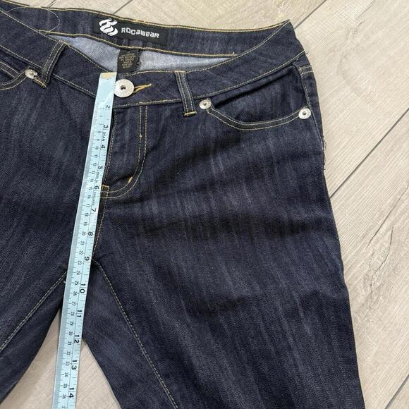 Rocawear Dark Wash Bootcut Jeans Size 11 Women’s Embroidered Stretch Denim Y2K - Picture 11 of 11